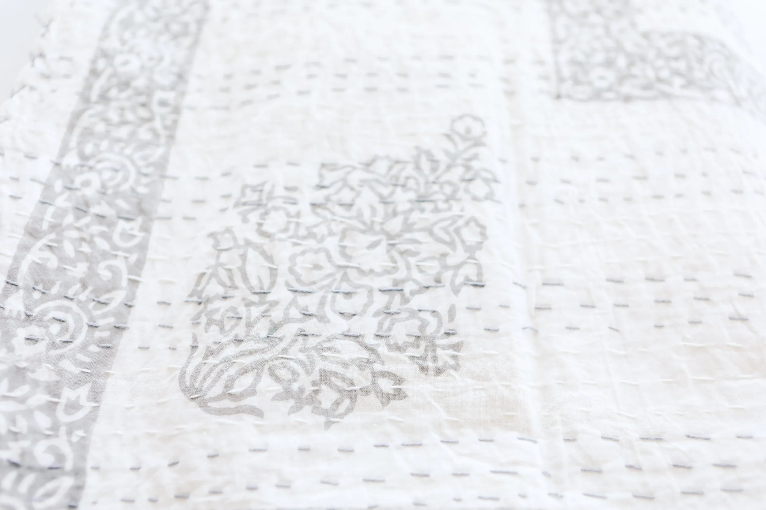 Kantha Stitch Bedcover