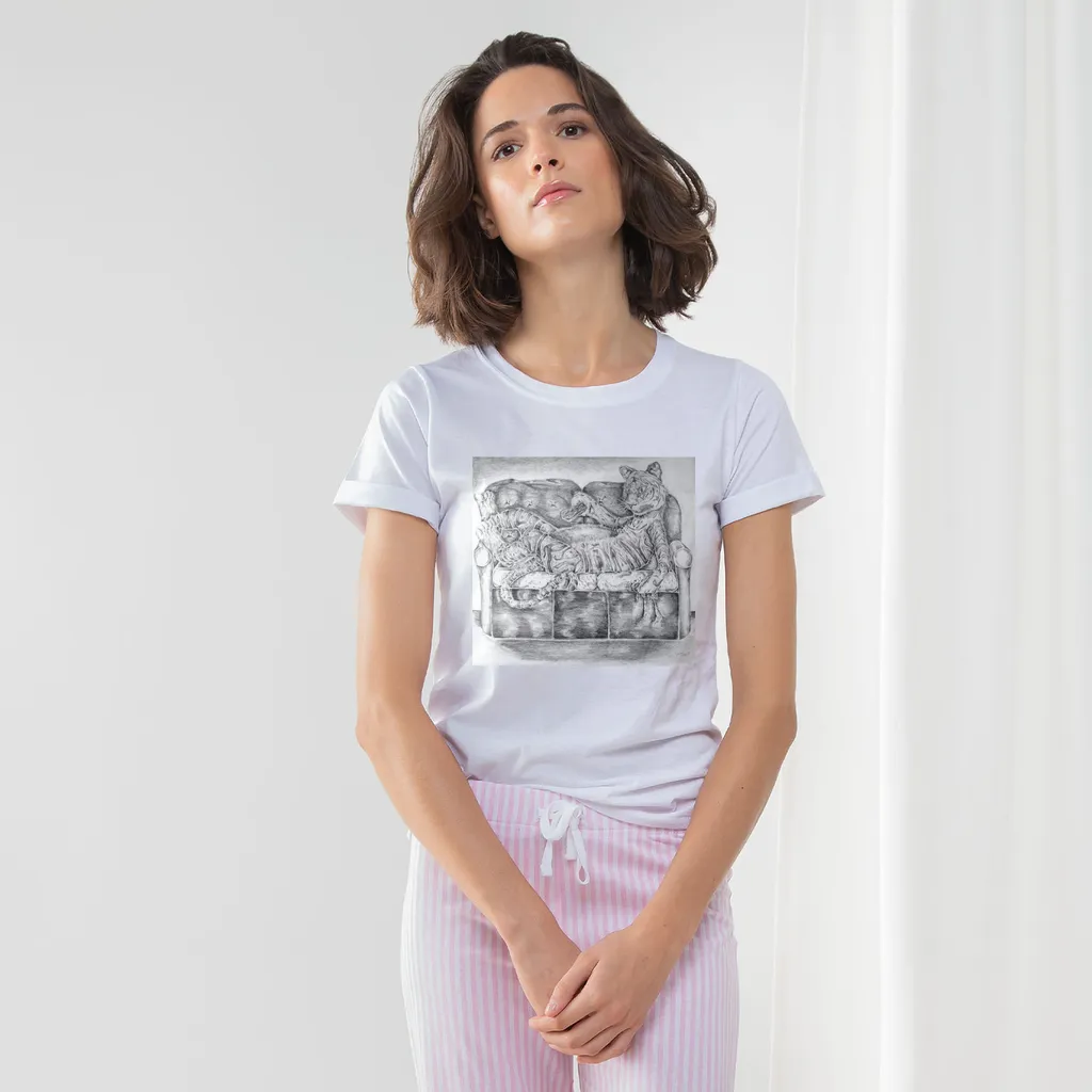 Tiger on a Couch Women's Long Pant Pyjama Set